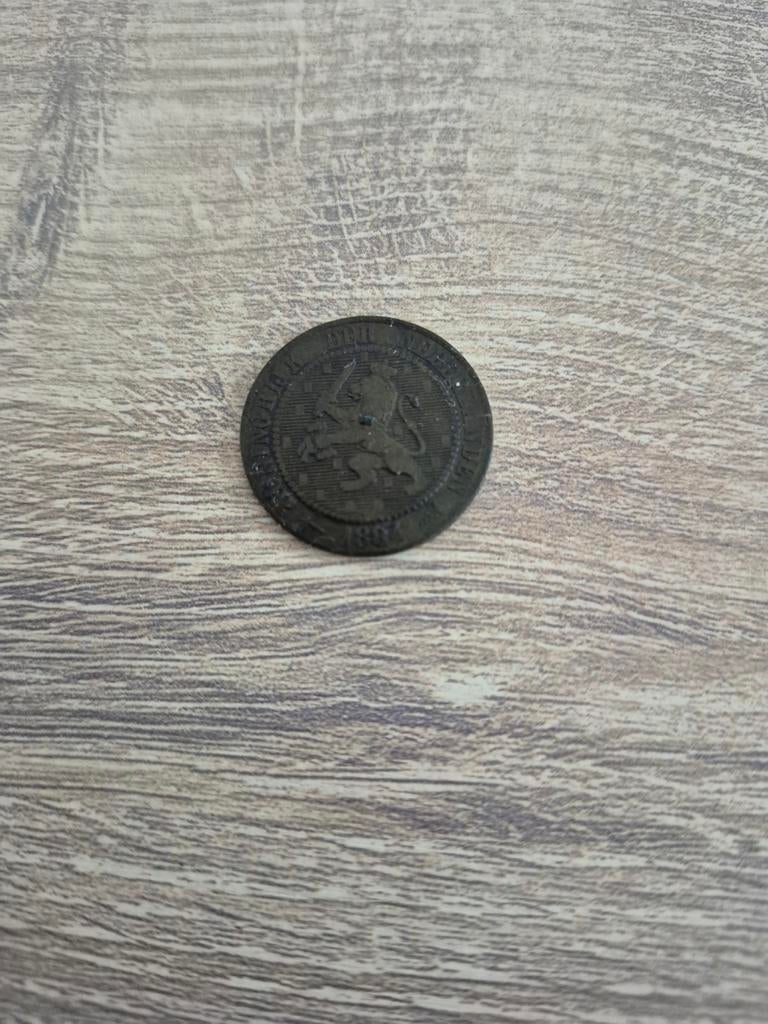 Twee en halve cent 1884, Postzegels en Munten, Ophalen of Verzenden, Koning Willem III, Overige waardes