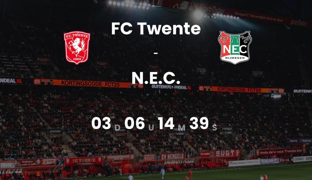 2 kaarten fc twente - NEC, Twee personen, April