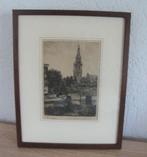 Amsterdam / Zuiderkerktoren - Jan Zwerver -  ingelijst, Ophalen of Verzenden