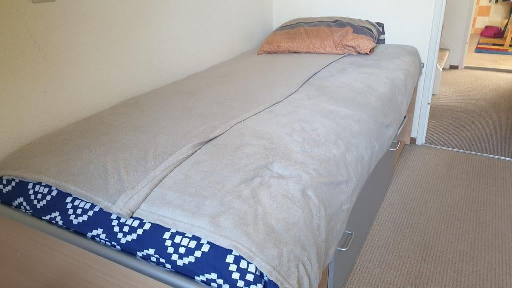 Eenpersoonsbed 90x200 met opbergruimte, Huis en Inrichting, Slaapkamer | Bedden, Ophalen, Gebruikt, 90 cm, Eenpersoons