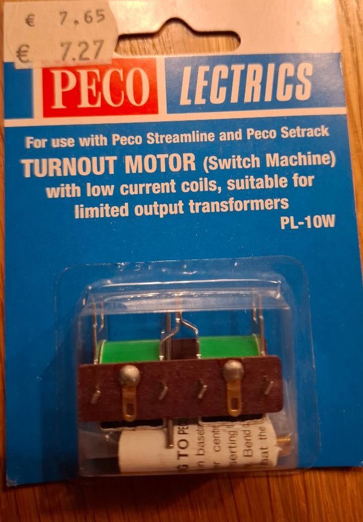 Peco wissel aandrijving, Overige merken, Gelijkstroom of Wisselstroom, Nieuw, Rails