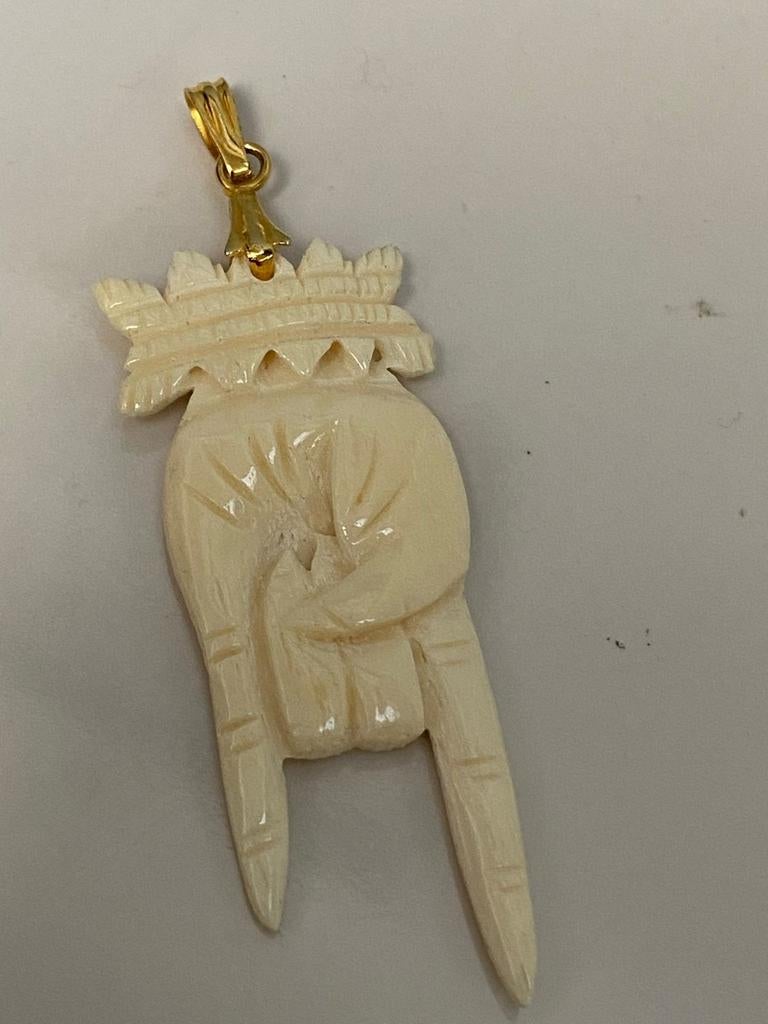 Antieke kettinghanger hand, Verzenden, Overige materialen, Hanger