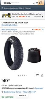 Ongebruikte buitenband 20x4 voor fatbike (bijv super 73 zg), Ophalen of Verzenden, Nieuw