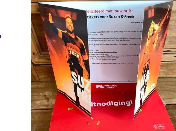 Suzan & Freek 31 mei, Tickets en Kaartjes, Twee personen, Mei