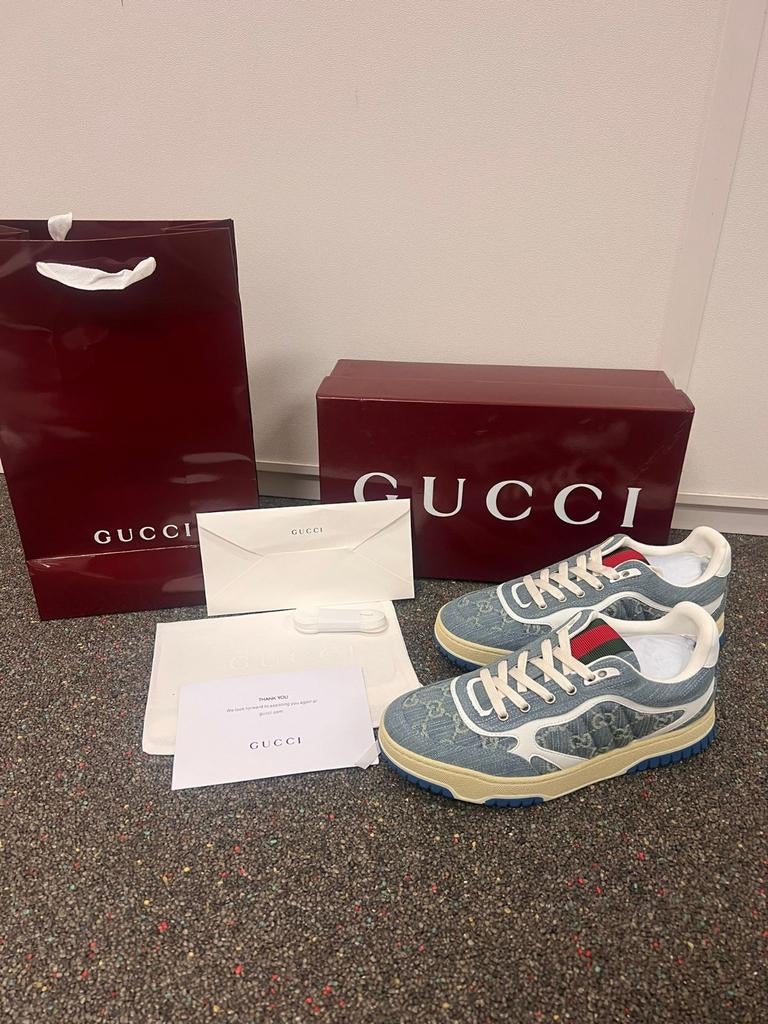 Gucci Sneakers Maat 42, Blauw, Ophalen of Verzenden, Gucci, Sneakers of Gympen