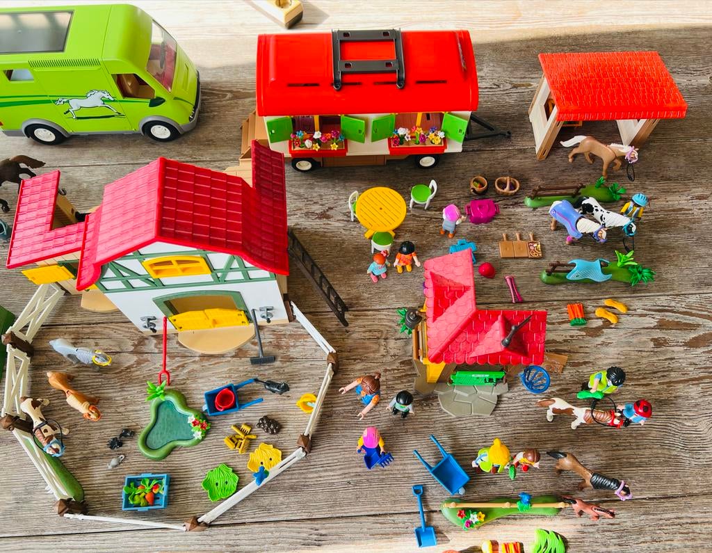 Partij Playmobil paarden en boerderij, Kinderen en Baby's, Speelgoed | Playmobil, Ophalen of Verzenden, Gebruikt, Los playmobil