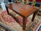 Massief houten eettafel met blokpoten 180x90xh79cm. Zie omsc, Ophalen, Zo goed als nieuw, Rechthoekig