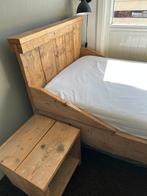 Bed 90 x 200cm | Steigerhout, Ophalen, Gebruikt, Eenpersoons, Bruin