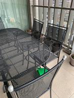 Te koop tuintafel met 6 stoelen, Ophalen, Overige materialen, Gebruikt, 6 zitplaatsen