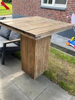 Steigerhouten statafel, Tuin en Terras, Ophalen, Gebruikt, Vierkant, Hout