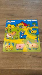 Boerderij puzzle, Gebruikt, Ophalen of Verzenden, Van hout, Minder dan 10 stukjes