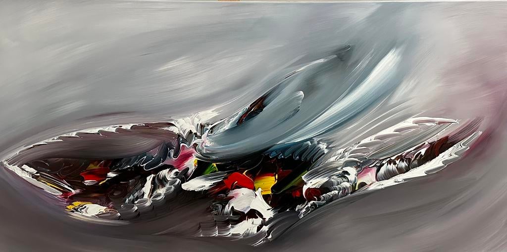 Gena G.- Abstract “ In flight”- Handgeschilderd- Uniek, Ophalen of Verzenden