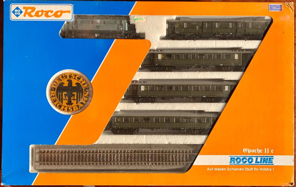 Roco 43032 DRG set E44 064 + 4 Eilzugwagen tp. II - HO, Hobby en Vrije tijd, Treinset, Gelijkstroom, Ophalen of Verzenden, Zo goed als nieuw