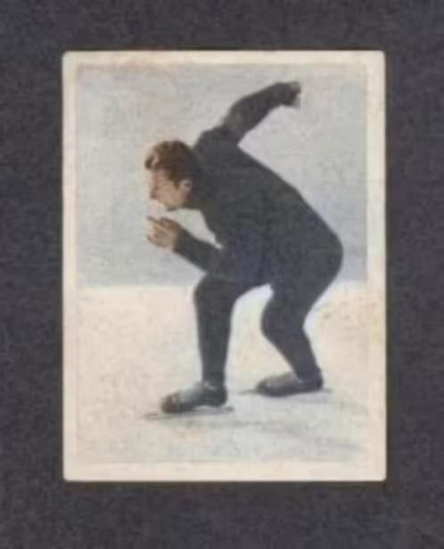 Sportplaatje Schaatsen Anton Huiskes Wierden 1954., Verzamelen, Ophalen of Verzenden, Zo goed als nieuw