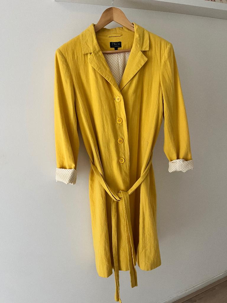 Lange blazer / jasje linnen Zilch L, Geel, Maat 42/44 (L), Ophalen of Verzenden, Zo goed als nieuw