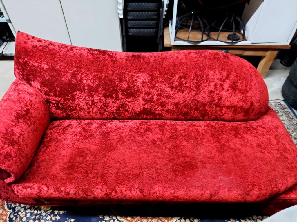 Te koop: Bretz design sofa – rood – nieuwstaat, Ophalen, Nieuw, 75 tot 100 cm, Stof