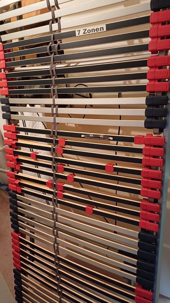Elektrische lattenbodem 90x200 cm, 7 zones, Ophalen, Gebruikt, 90 cm, Tweepersoons