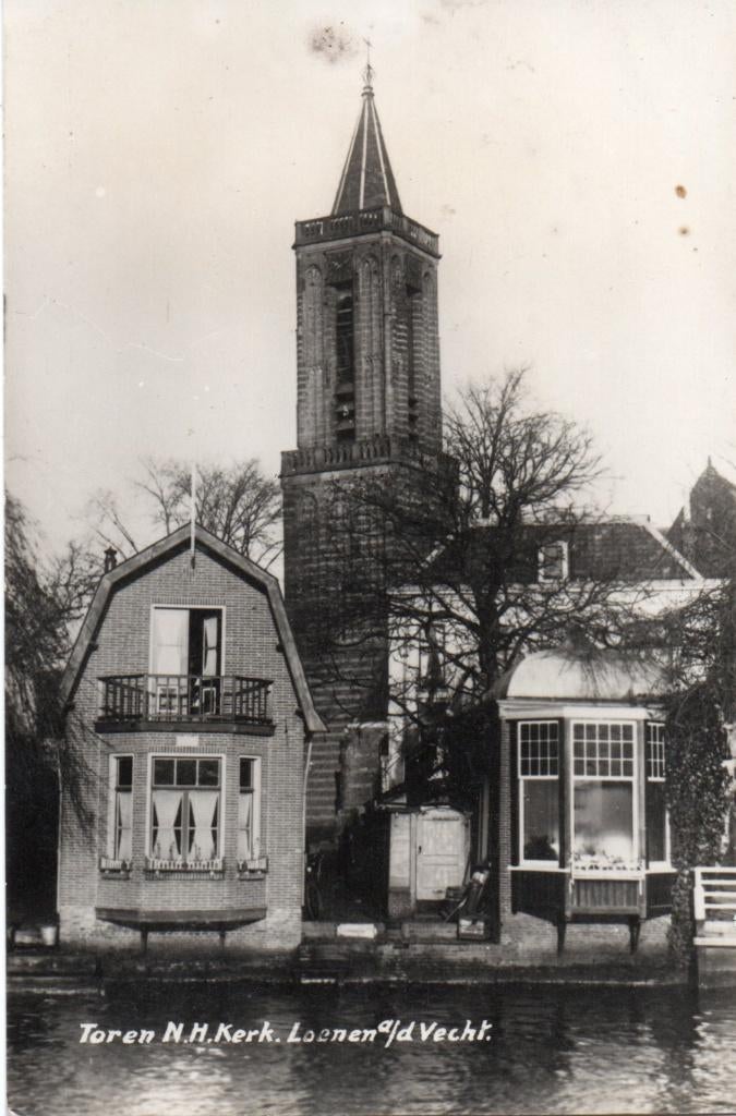 Loenen aan de Vecht, Gezicht op de Toren N.H. Kerk. 5726, Verzenden, 1920 tot 1940, Ongelopen, Utrecht
