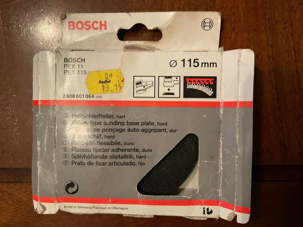 Bosch PEX 115 Schuurzool 115mm - Harde uitvoering, Doe-het-zelf en Verbouw, Gereedschap | Schuurmachines, Nieuw, Overige typen