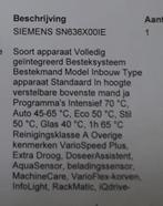 Vaatwasser inbouw Siemens, Witgoed en Apparatuur, Vaatwasmachines, Ophalen, Gebruikt, Inbouw, Energieklasse A of zuiniger