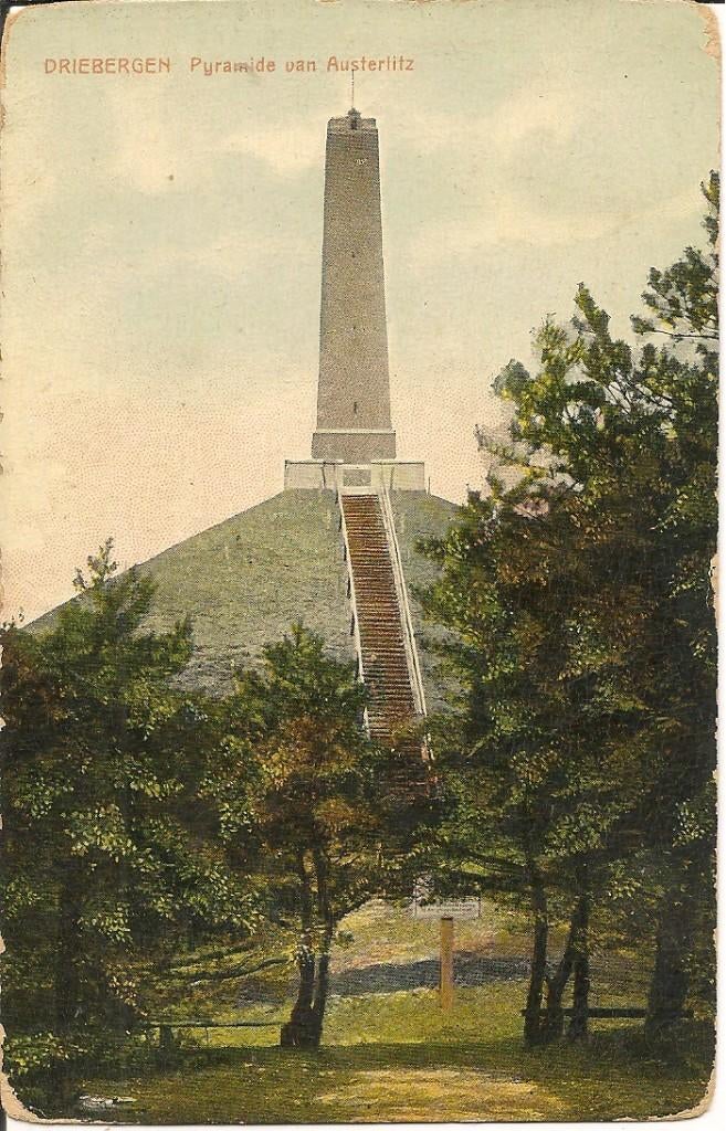 Driebergen Pyramide van Austerlitz., Verzamelen, Ansichtkaarten | Nederland, Ophalen of Verzenden, Voor 1920, Gelopen, Utrecht