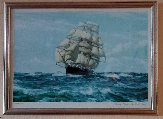 Poster van Montague Dawson van het zeilschip The Cutty Sark, Ophalen, Kaart, Foto of Prent