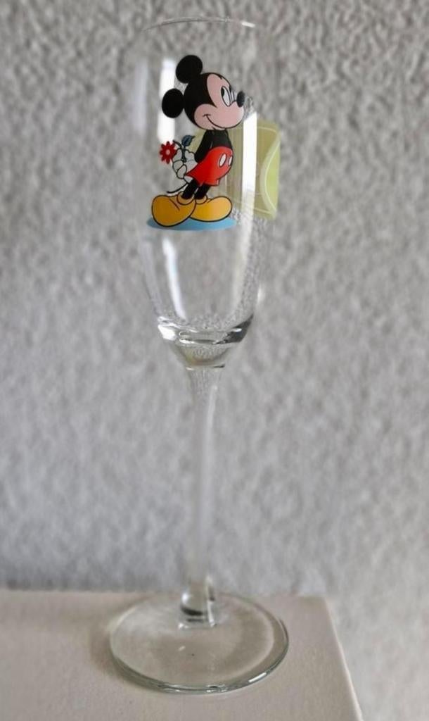 Disney Champagne glas Mickey Mouse, Verzamelen, Glas en Borrelglaasjes, Ophalen of Verzenden, Zo goed als nieuw, Overige typen