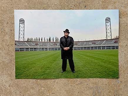 Org kl foto 30x20cm Andre Hazes in Olymp stadion 11-04-2002, Verzenden, Nieuw, Foto of Kaart