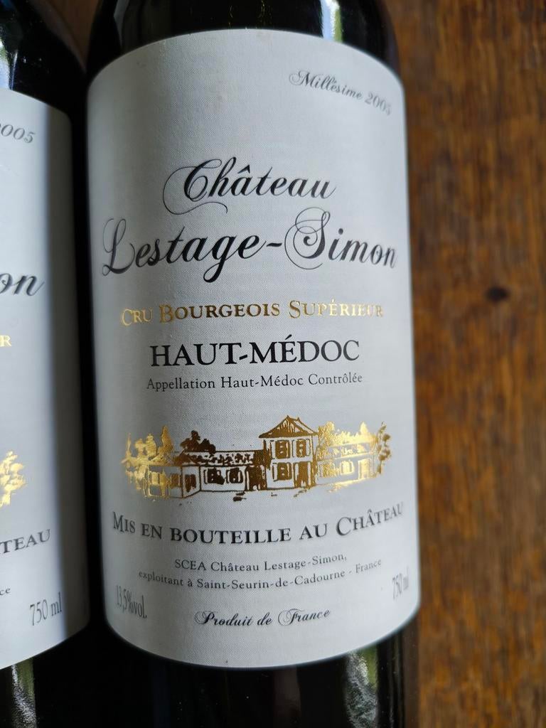 Château Lestage-Simon '05 Haut-Médoc Cru Bourgeois Supérieur, Frankrijk, Ophalen of Verzenden, Zo goed als nieuw, Rode wijn