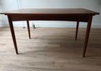 Vintage eettafel Deens design-uitschuifbaar, Huis en Inrichting, Tafels | Eettafels, Ophalen, Gebruikt, 200 cm of meer, 50 tot 100 cm