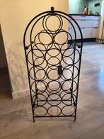 Zwart metalen wijnrek voor 18 flessen, Huis en Inrichting, Woonaccessoires | Wijnrekken, 15 tot 25 flessen, Ophalen of Verzenden