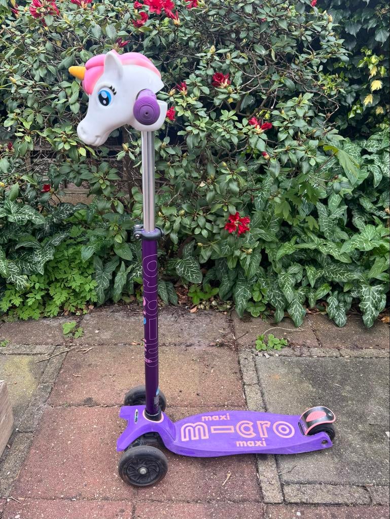 Micro Step Maxi met Eenhoorn Hoofd met LED, Fietsen en Brommers, Steps, Gebruikt, Gewone step, Ophalen