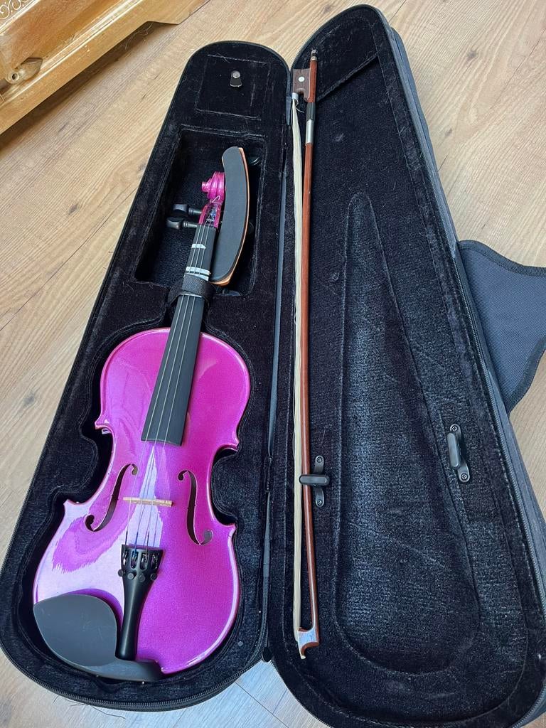 Paarse kinderviool 3/4, Muziek en Instrumenten, Strijkinstrumenten | Violen en Altviolen, Ophalen of Verzenden, Zo goed als nieuw