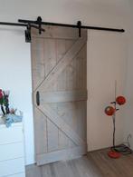 barndoor met rails, Gebruikt, Binnendeur, Schuifdeur, 200 tot 215 cm