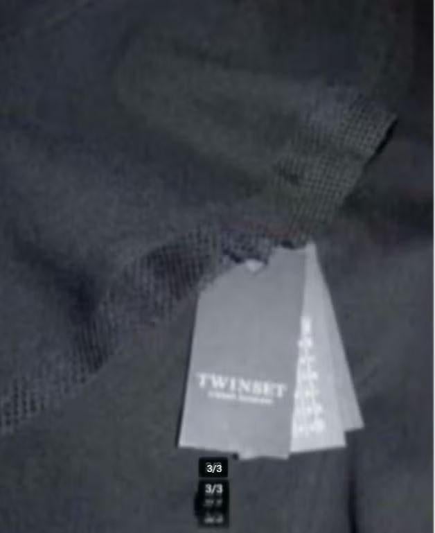 Twinset - Mooie Jurk met ruffle rand maat S - Nieuw TWIN SET, Twinset, Zwart, Nieuw, Ophalen of Verzenden