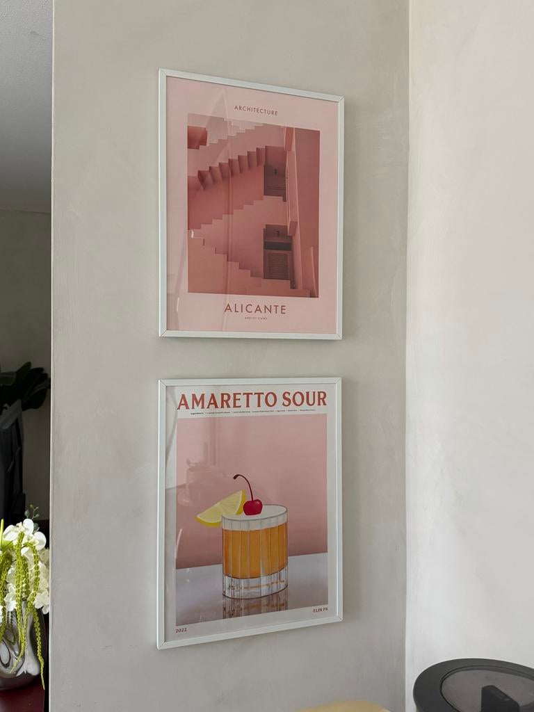 Posters Desenio met Amaretto Sour en Alicante posters, Overige materialen, Minder dan 50 cm, 50 tot 75 cm, Ophalen of Verzenden