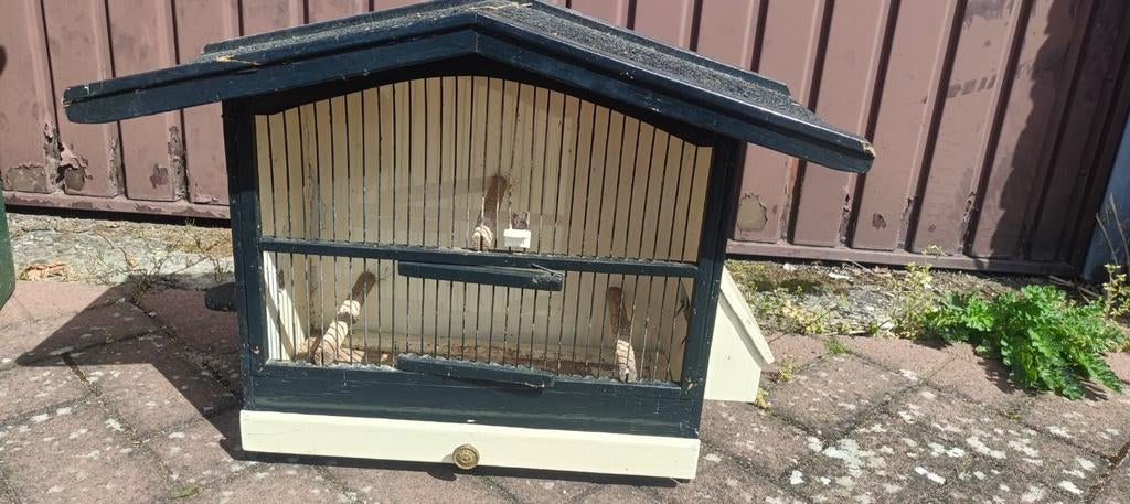 Zangkooi voor aan de muur, Dieren en Toebehoren, Vogels | Hokken en Kooien, Ophalen, Gebruikt, Hout, Vogelkooi