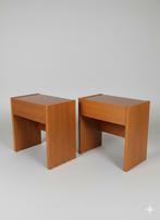 Set vintage mid century nachtkastjes teak, Ophalen, Zo goed als nieuw
