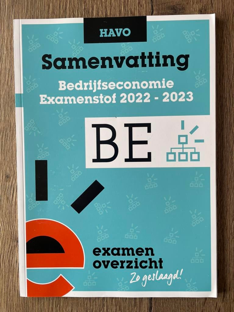 Samenvatting Bedrijfseconomie HAVO 2022-2023, Ophalen of Verzenden, Zo goed als nieuw, HAVO, Bedrijfseconomie of M&O