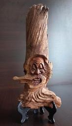 Handgesneden houtsnijwerk van een bos- boomgeest, Waldgeist, Antiek en Kunst, Kunst | Beelden en Houtsnijwerken, Ophalen of Verzenden