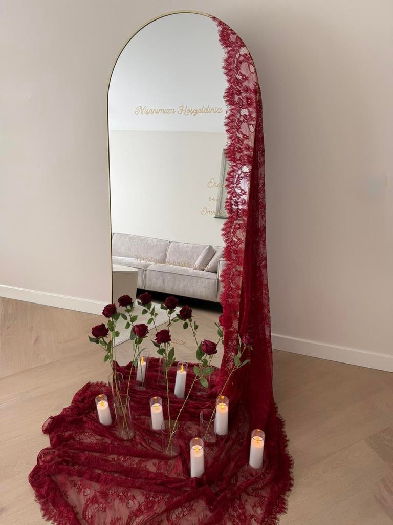 TE HUUR welkomstspiegel, welkomsbord, welcome mirror, Ophalen of Verzenden, Rechthoekig