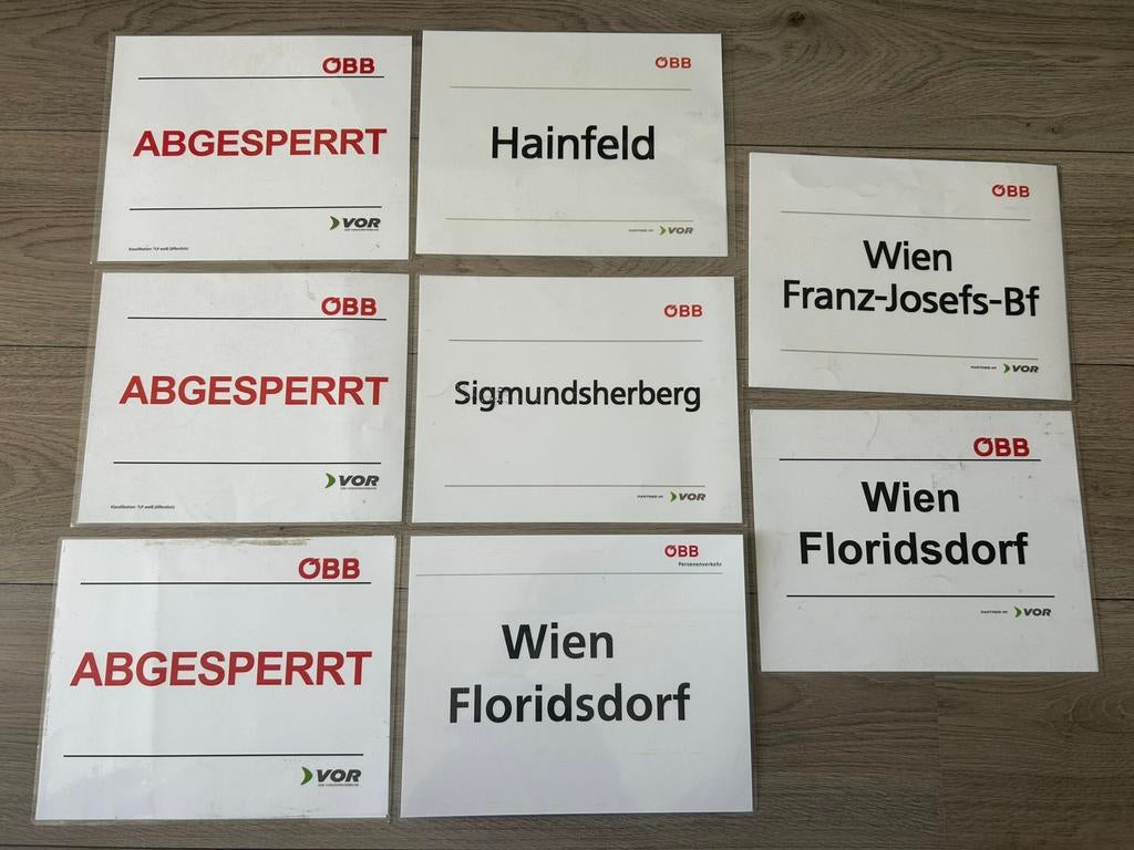 OBB koersbordjes (divers), Ophalen of Verzenden, Gebruikt, Overige soorten, Overige typen