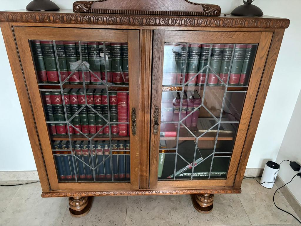 Antiek eiken boekenkast, Ophalen