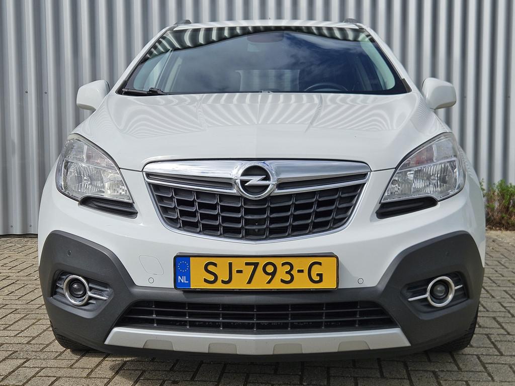 Opel Mokka 1.4 T Cosmo 4x4 /Dealer Onderhouden/Cruise!, Auto's, Euro 5, Gebruikt, Leder en Stof, Wit