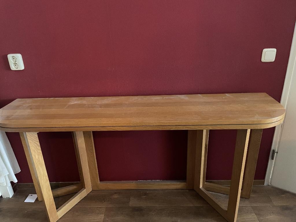 Langwerpige opklaptafel, Overige typen, 160 cm, Gebruikt, Kabelgoot
