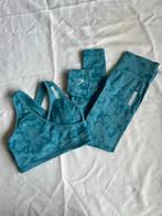 Gymshark sportset (legging en sportbeha) maat s, Blauw, Ophalen of Verzenden, Maat 36 (S), Fitness of Aerobics