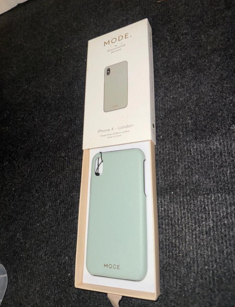 iPhone X hoesje MODE (mint groen), Nieuw, Ophalen of Verzenden, Support@dbramante1928.com, Dbramante1928 ApS