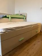Double Bed - Platform Bed For Free, Ophalen, Gebruikt, Beige, Tweepersoons