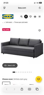 IKEA FRIHETEN slaapbank grijs met opbergruimte, Ophalen, Tweepersoons, 140 cm, Zo goed als nieuw