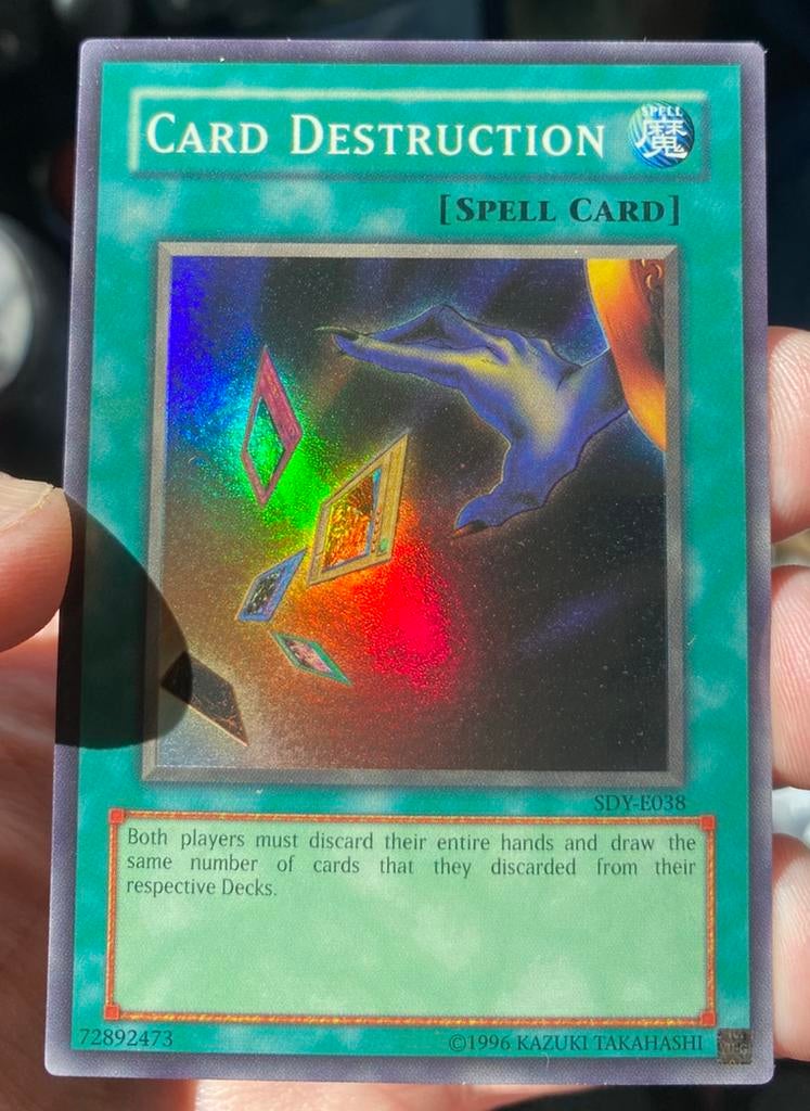 Yu-Gi-Oh! Card Destruction SDY Old Print !, Ophalen of Verzenden, Gebruikt, Losse kaart, Foil